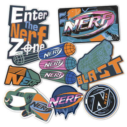 Desert Cactus Nerf Sticker - 8 Sticker Vinyl Decal Laptop Water Bottle Car Scrapbook Decorations Birthday Favor Party Supplies (2-6)