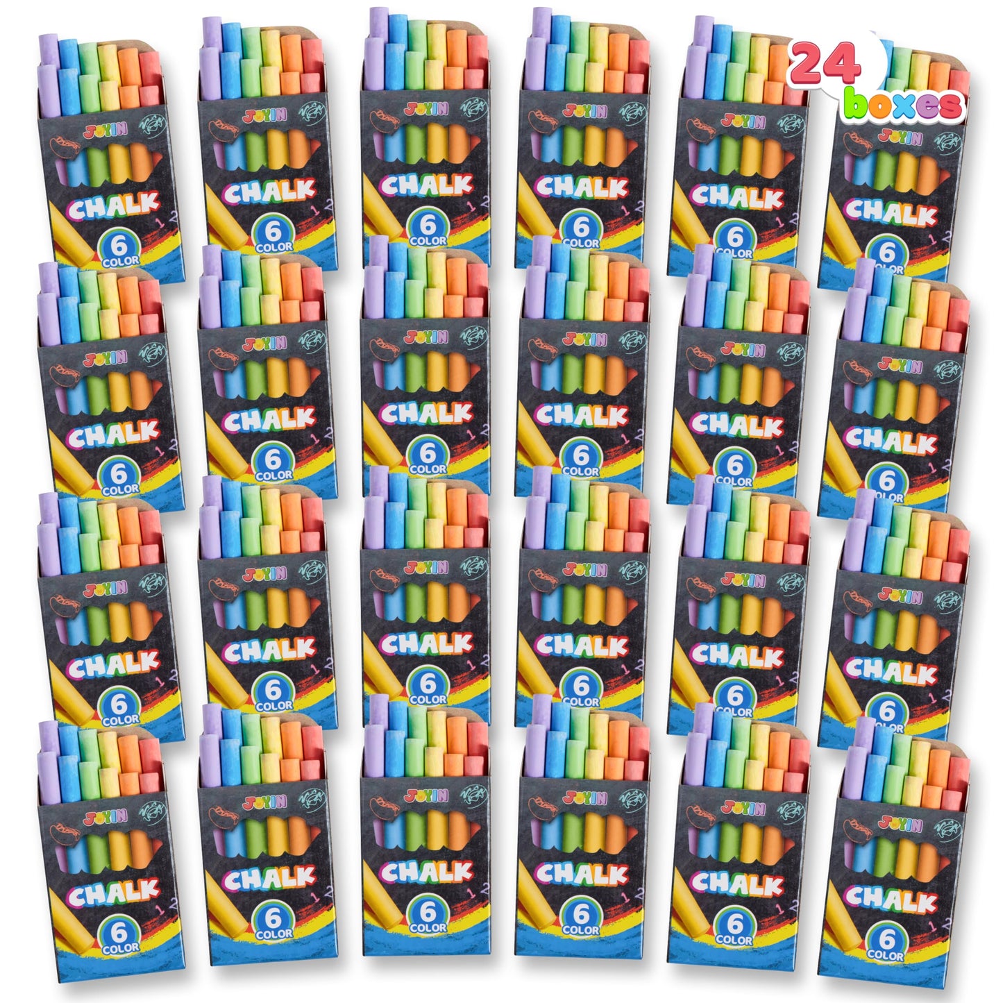 JOYIN 288 Counts Mini Chalk Set for Kids, Non-Toxic Chalks for Boys Girls 3+, School Supplies for Teachers, Goody Bag Fillers, Small Packs Sidewalk