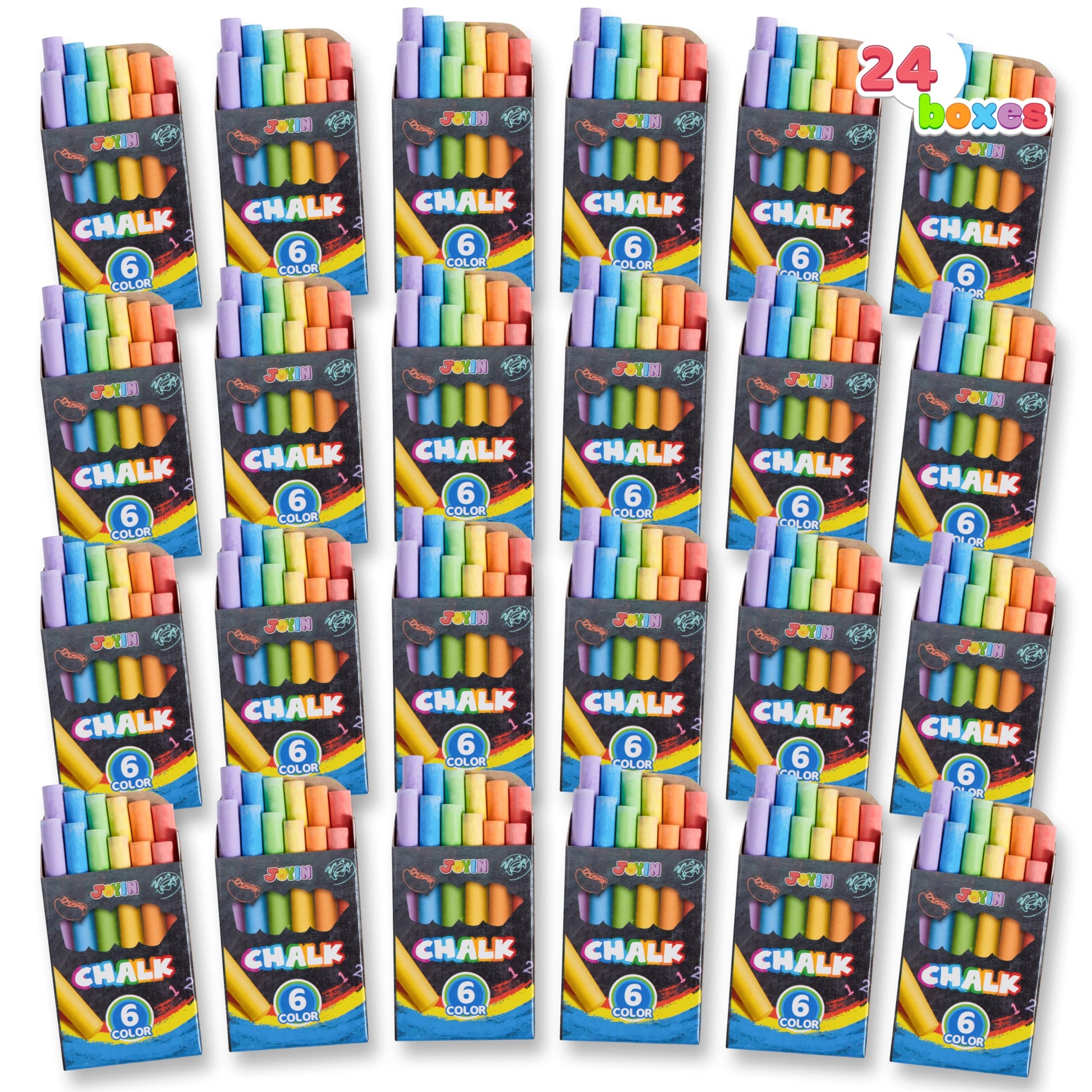 JOYIN 288 Counts Mini Chalk Set for Kids, Non-Toxic Chalks for Boys Girls 3+, School Supplies for Teachers, Goody Bag Fillers, Small Packs Sidewalk