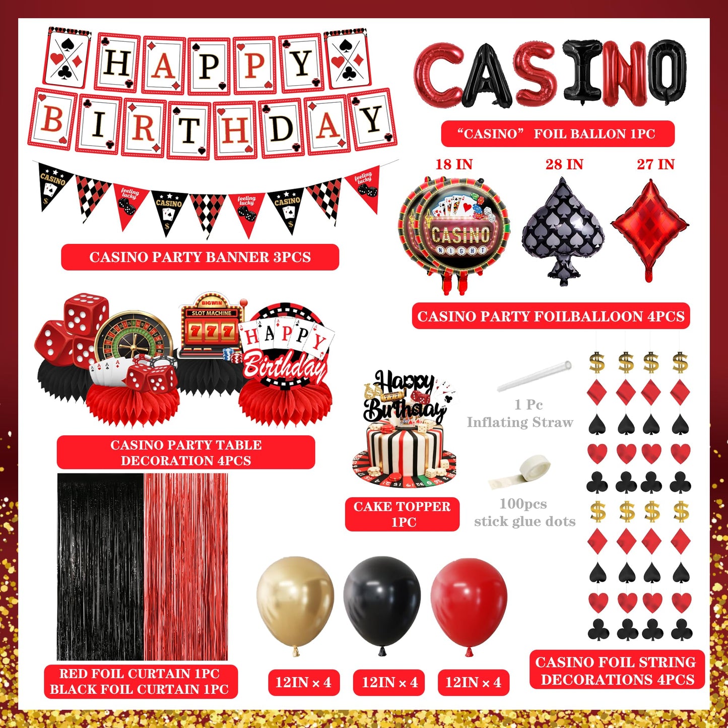 Casino Theme Party Decorations, casino party decorations, Las Vegas birthday Decorations, Casino String Decorations, Casino birthday Honeycomb
