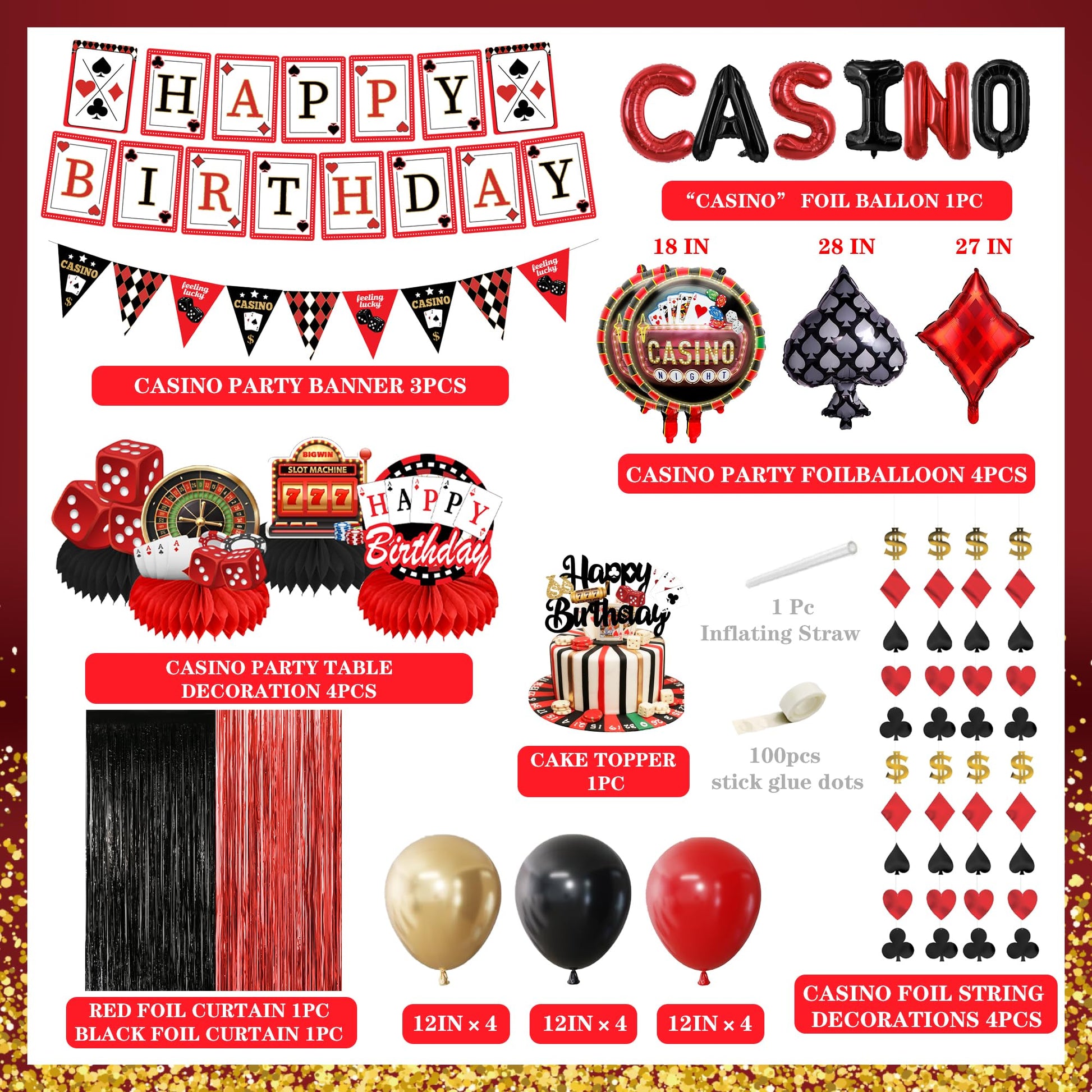 Casino Theme Party Decorations, casino party decorations, Las Vegas birthday Decorations, Casino String Decorations, Casino birthday Honeycomb