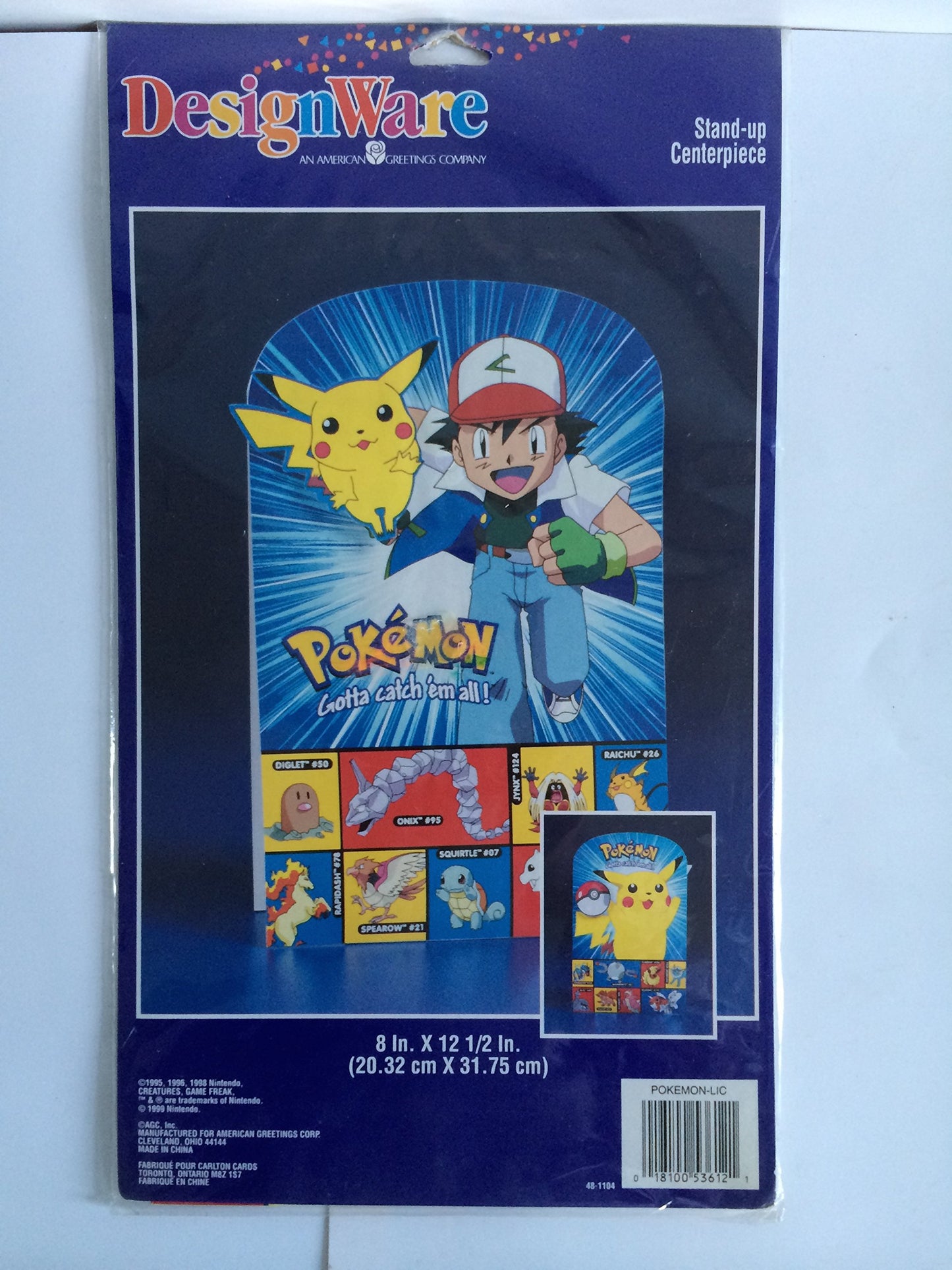 American Greetings Vintage Pokemon Centerpiece