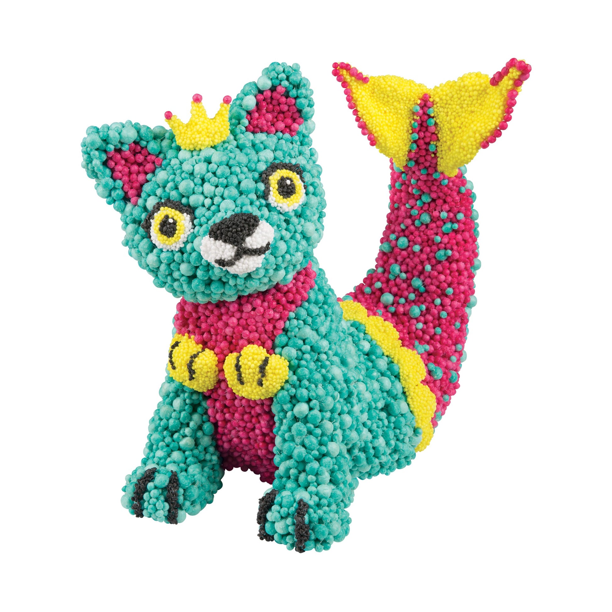 The Orb Factory Orbmolecules Merkitty Never Dries Compound, Aqua/Pink/Yellow, 9.44" x 3.44" x 8.44"-Packaging May Vary