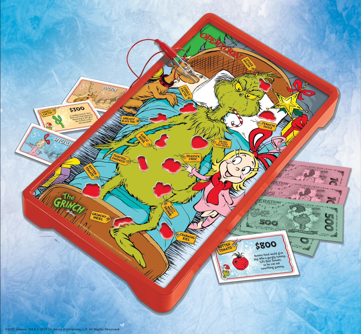 Operation: The Grinch Board Game | Classic Dr. Seuss Art & Custom Funatomy Parts