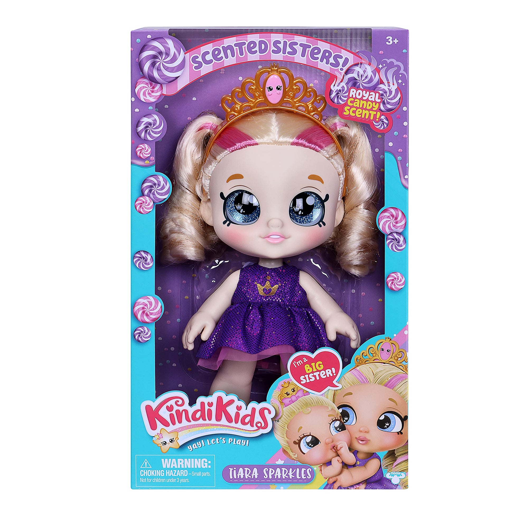 Kindi Kids Scented Sisters - Pre-School 10" Play Doll - Tiara Sparkles