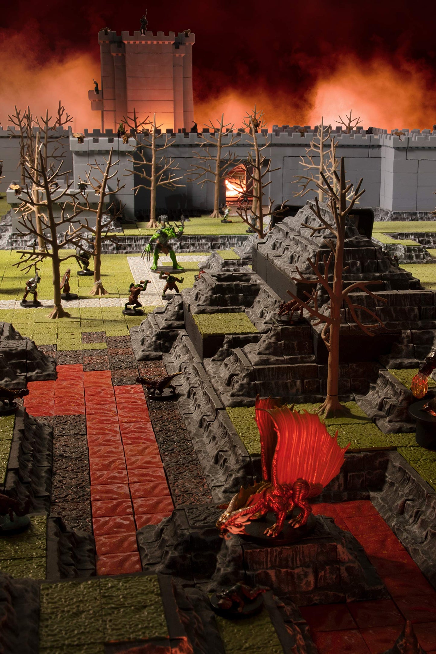 Monster Adventure Terrain- 40pc Painted Ladders and Stairs Bulk Set- Stackable 3-D Tabletop Customizable World Builder Compatible with DND Dungeons