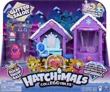 Hatchimals CollEGGtibles, Glitter Salon Playset with 2 Exclusive, for Kids Aged 5 and Up