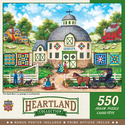 MasterPieces - 550 Piece Jigsaw Puzzle, The Quilt Barn, Fun for Adults, Family, Kids, 18" x 24"