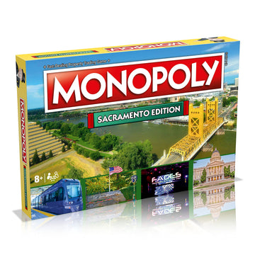 Monopoly Board Game Sacramento Edition: 2-6 Players Family Board Games for Kids and Adults, Board Games for Kids 8 and up, for Kids and Adults, Ideal