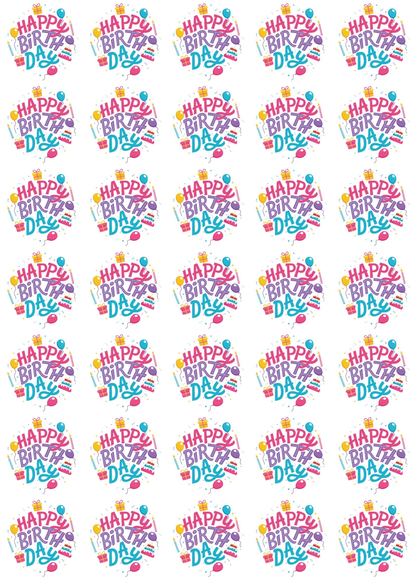 LETILY Birthday Bingo Game 24 Players for Kids - Fun and Festive Patterns for a Memorable Birthday Party
