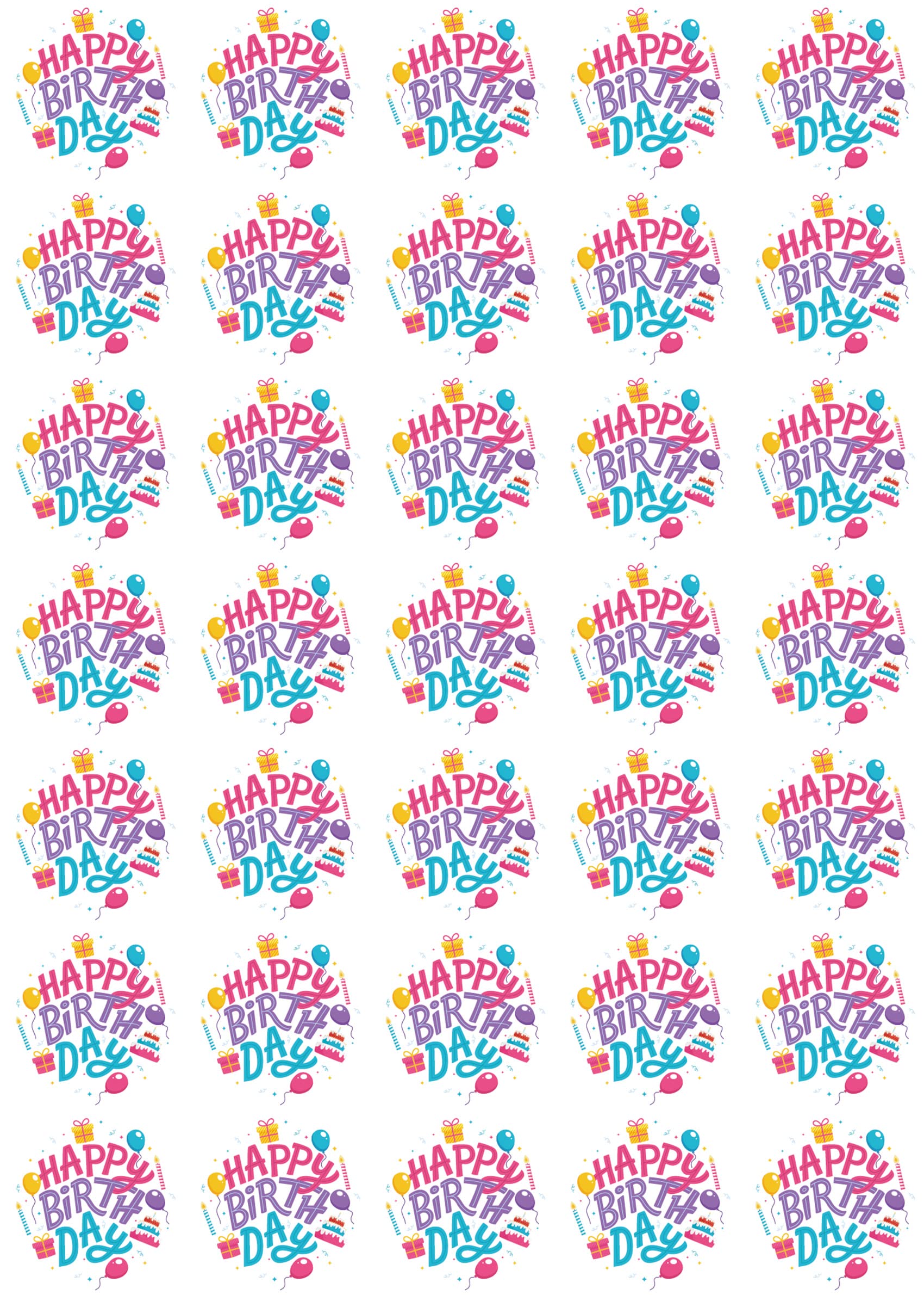 LETILY Birthday Bingo Game 24 Players for Kids - Fun and Festive Patterns for a Memorable Birthday Party
