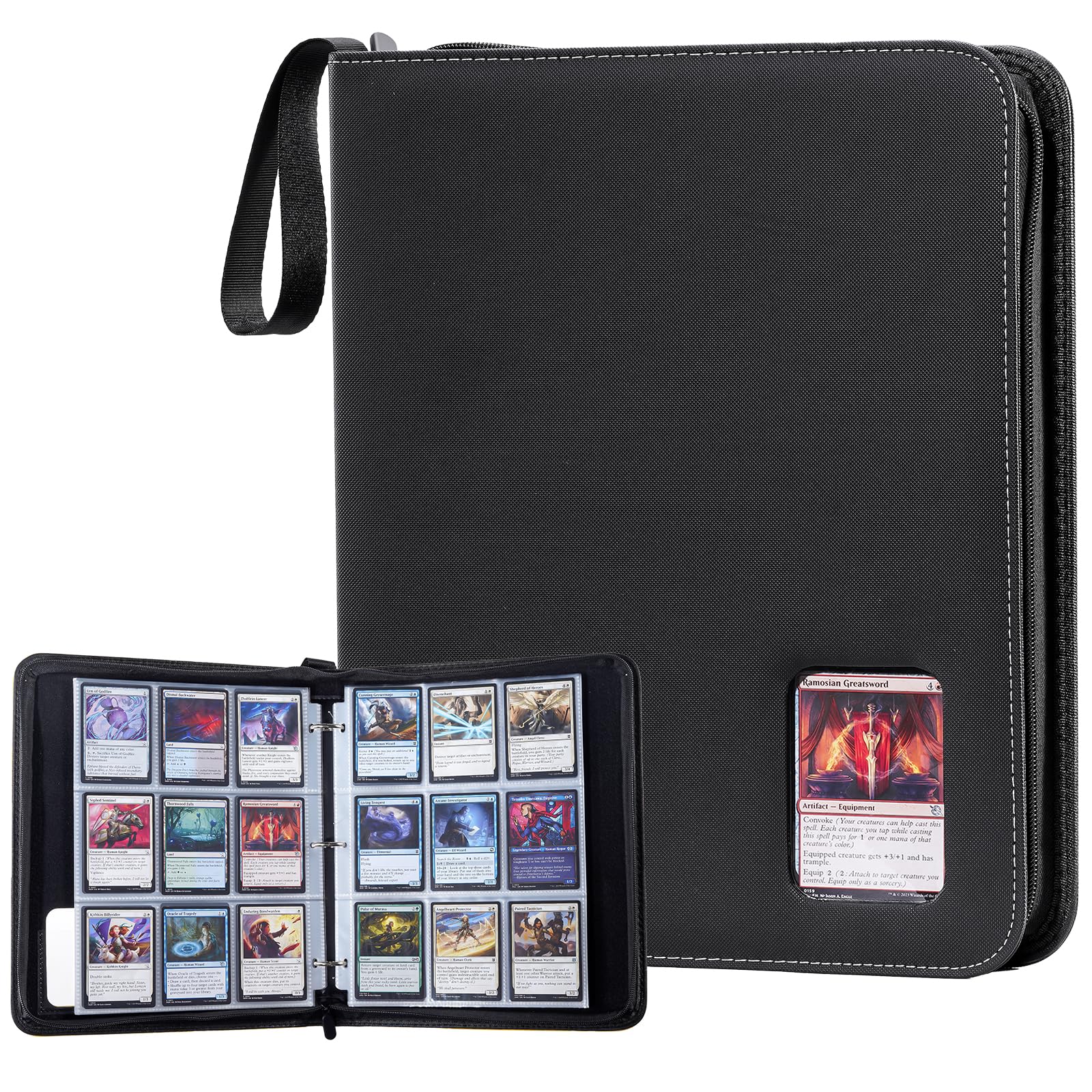 ProCase 900 Pockets Card Binder with Clear Window for Trading Cards, 9 Double Sided Pockets Cards Colletction Album Holder with Removable Sleeves for
