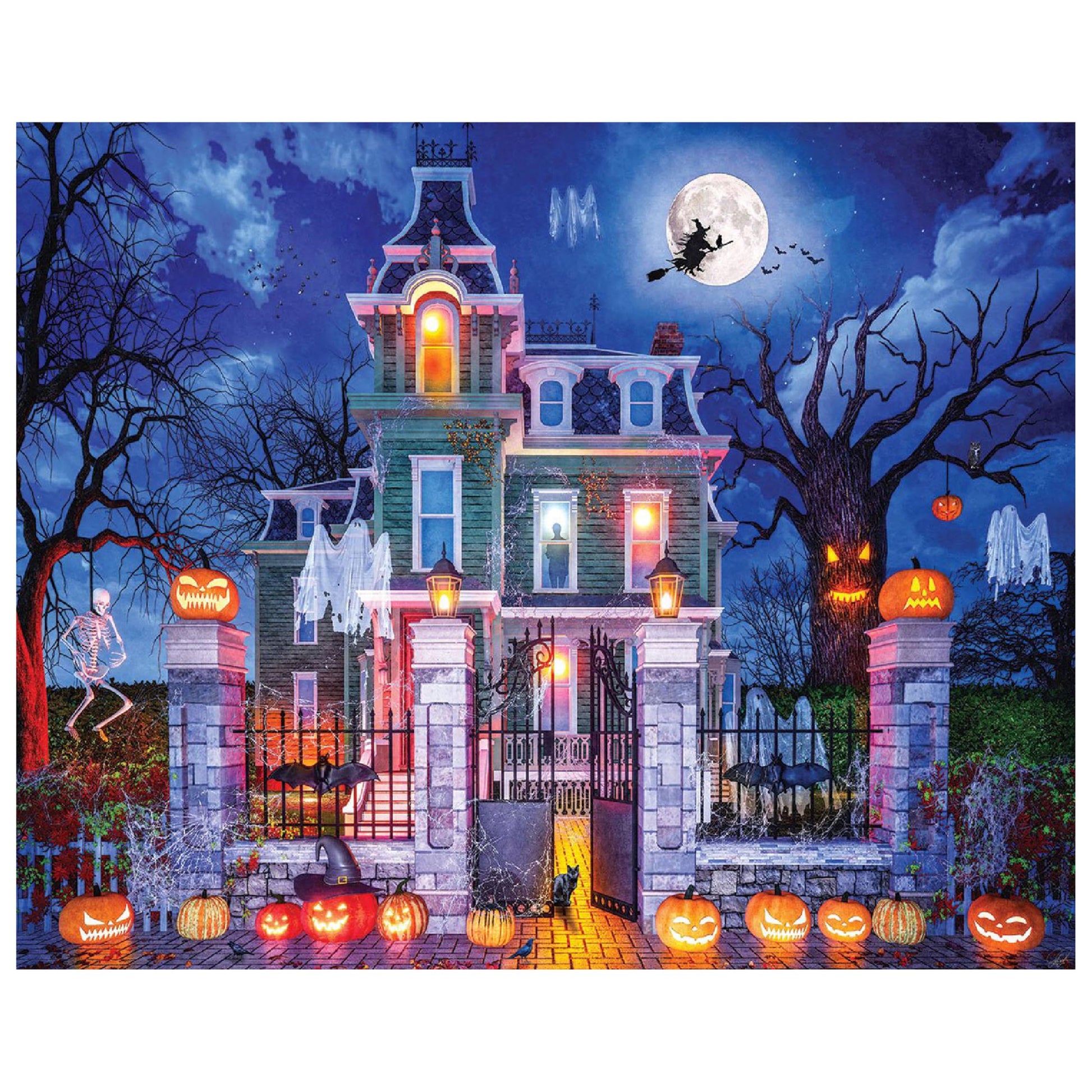 White Mountain 1000 Piece Jigsaw Puzzle Halloween Fall, House of Horror