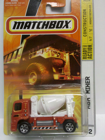 Matchbox Construction Series 6 of 7 MBX Mixer Orange Cement Mixer #24