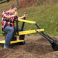 AmishToyBox.com Sand Digger Excavator Toy for Kids, Sandbox Toy with Movable Levers and Metal Digging Bucket, Durable Poly Lumber, Amish-Made (Black