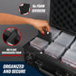 Hobby Defense 3 ROW Graded Card Storage Box, Holds 105+ PSA Slab Case for Sports Cards, Trading Card Case with Lock, BGS Card Carrying Case, Card