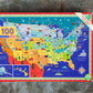 eeBoo This Land is Your Land 100 Piece Children's Puzzle, 27" x 18" USA Map