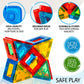 SUNNY AUNTIE Magnetic Tiles 125 PCS XL Set with Storage Bag - Magnetic Building Tiles for Kids Ages 3-8, STEM Magnet Construction Toy for Boys & Girls