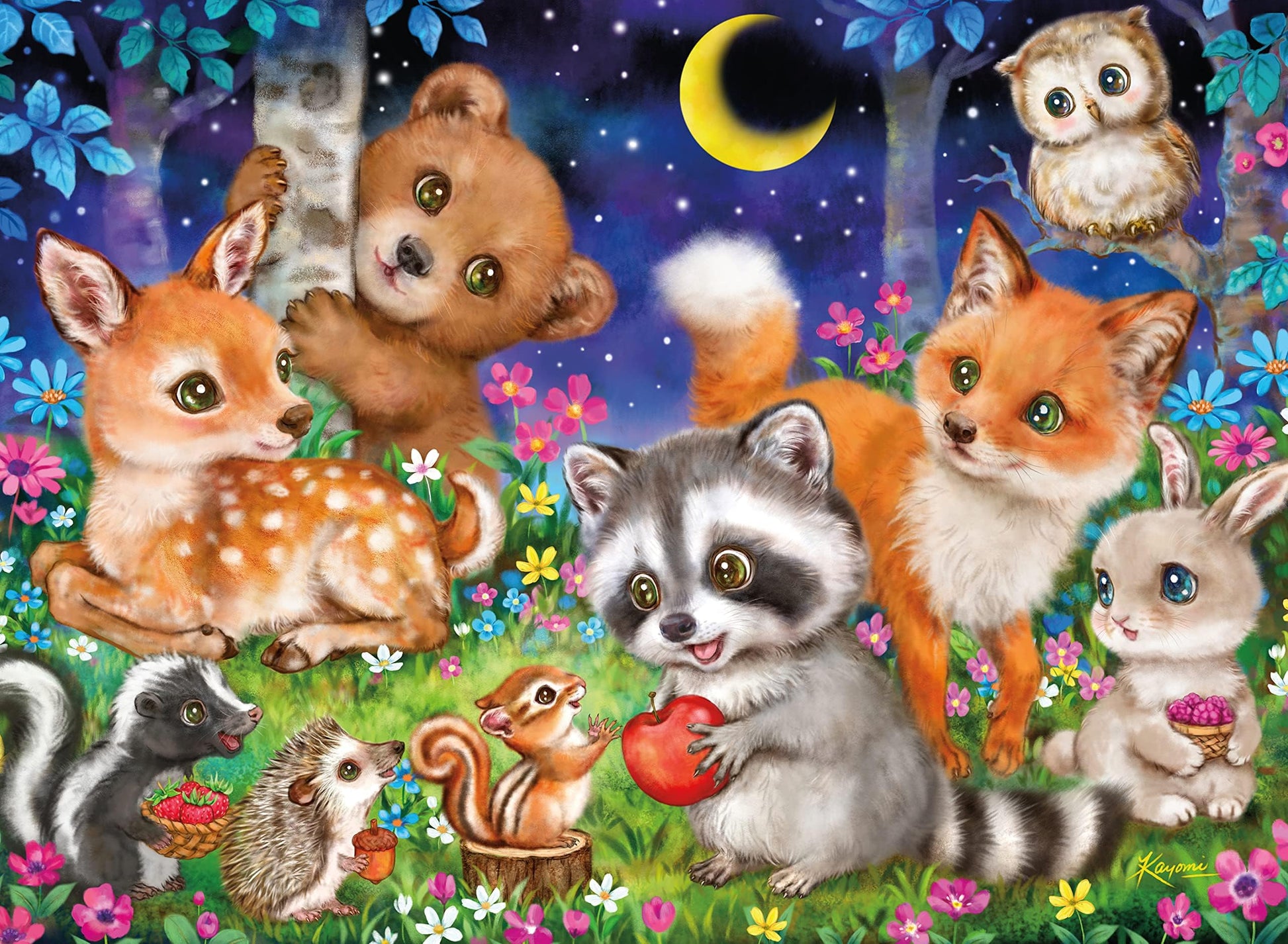 Ceaco - Kayomi Harai - Woodland Friends - 100 Piece Jigsaw Puzzle