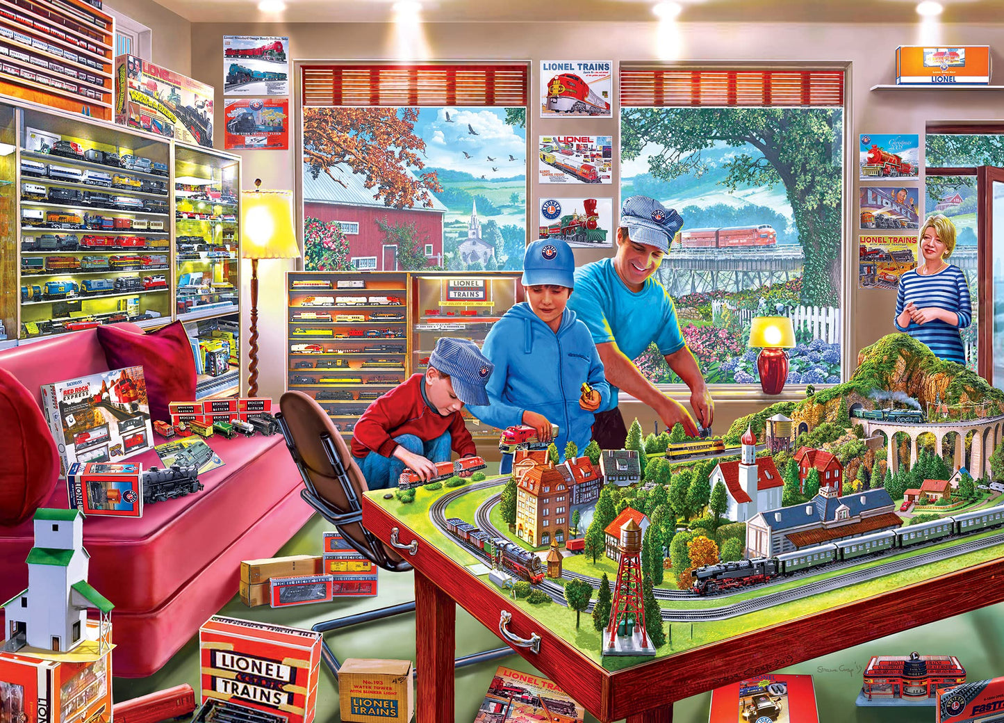 MasterPieces 1000 Piece Jigsaw Puzzle for Adults, Family, Or Youth - The Boy's Playroom - 19.25"x26.75"