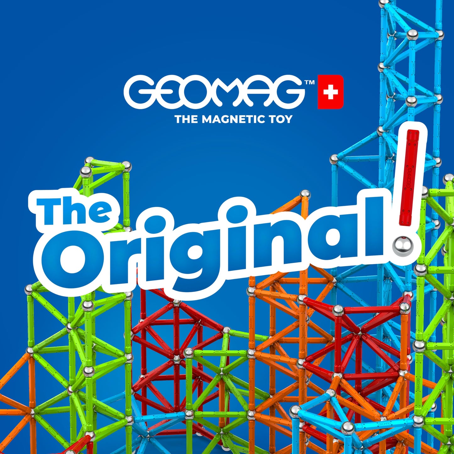 Geomag Rainbow Magnetic Building Set, Multicolor - 72 Pieces