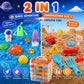 AGENTLAN Stackable Sensory Bin, Construction & Space Sensory Sand Play Set
