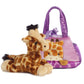 Aurora World Fancy Pals Peek-A-Boo Giraffe Pet Carrier Orange, 7 inches