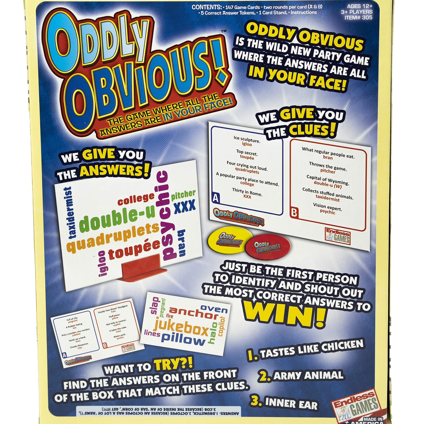 Endless Games Oddly Obvious! Card Game - Party Game Where The Answers are in Your Face
