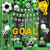 Soccer birthday Party Decorations, Soccer Birthday Party Supplies Kit, Include Sport Themed Birthday banner, Foil Fringe,Hanging Swirls, Soccer