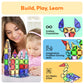 PicassoTiles 40pc Nano Mini Magnetic Tile Construction Building Blocks Travel Toy Set with Storage Case STEM Educational Fun Learning Magnet Tiles