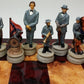 32 Piece Themed Set of Chess Men Pieces Civil War or American Revolution or WW2 - NO Board (American Civil War - General Queens)