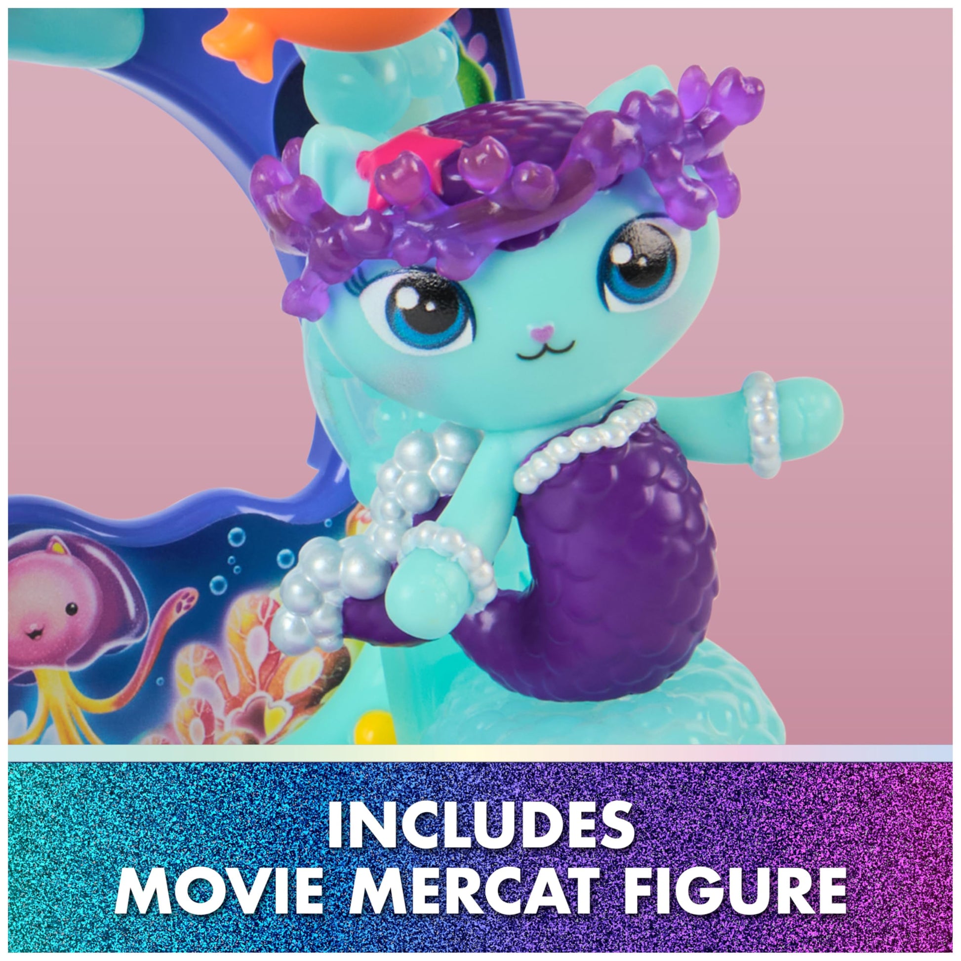 DreamWorks GABBY'S Dollhouse The Movie, Mercat's Aquarium Balcony, with Toy Figure & Dollhouse Accessories, Kids Toys for Girls & Boys Ages 3 and Up