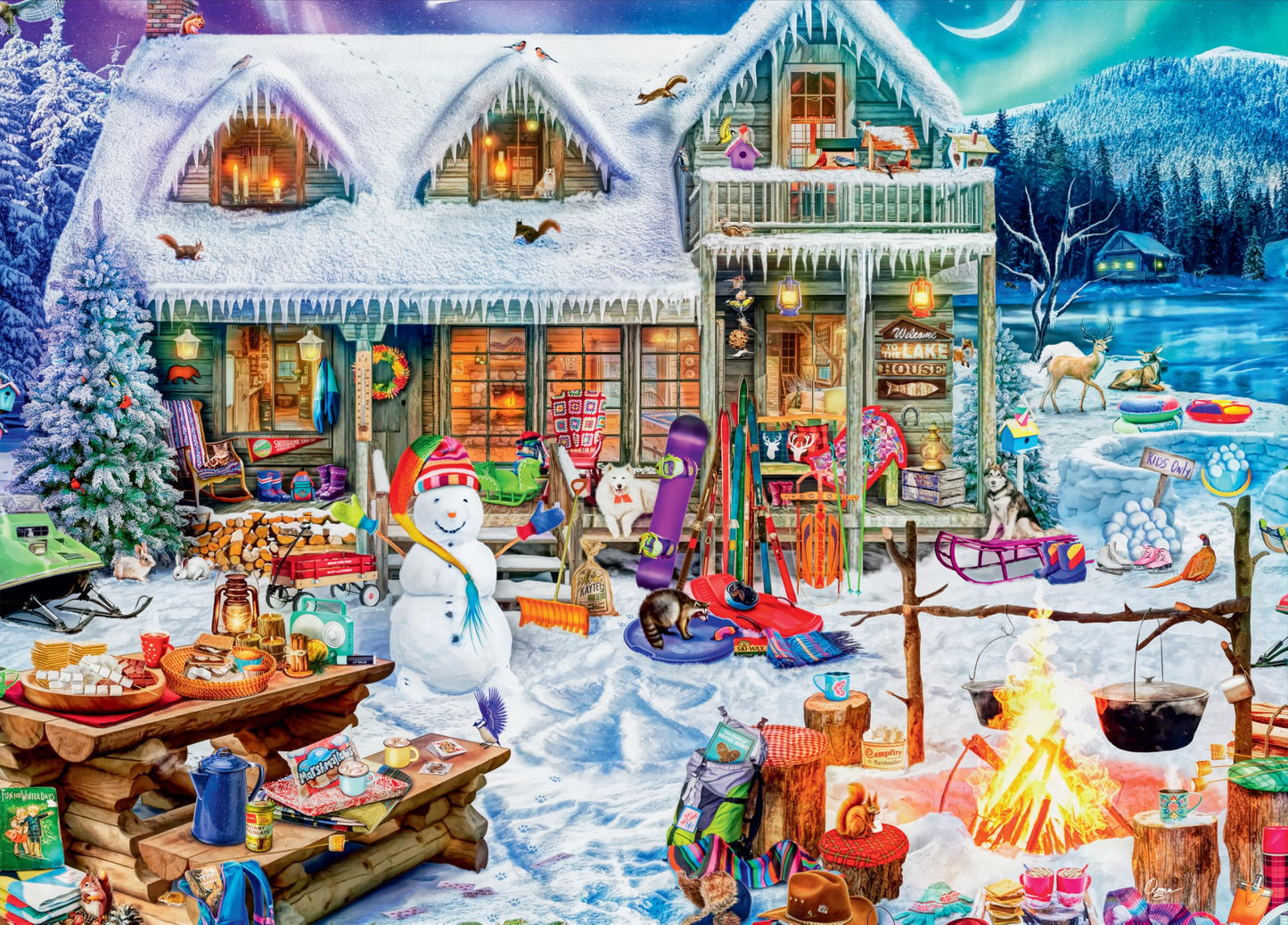 Buffalo Games - Aimee Stewart Winterland Fun - 1000 Piece Puzzle for Adults