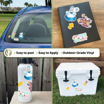 Desert Cactus Candy Land Sticker - 22 Candyland Sticker Vinyl Decal Laptop Water Bottle Car Scrapbook 12x10 Sheet Decorations Birthday Favor Party