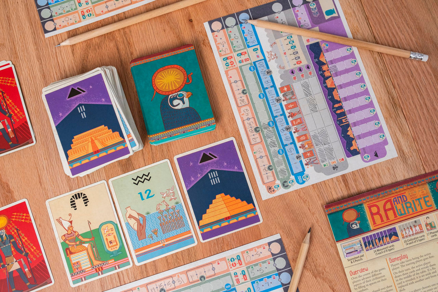 Ra and Write - Flip-and-Write Strategy Game by Reiner Knizia & 25th Century Games | Ages 12+ | 2-5 Players | 30-45 Min