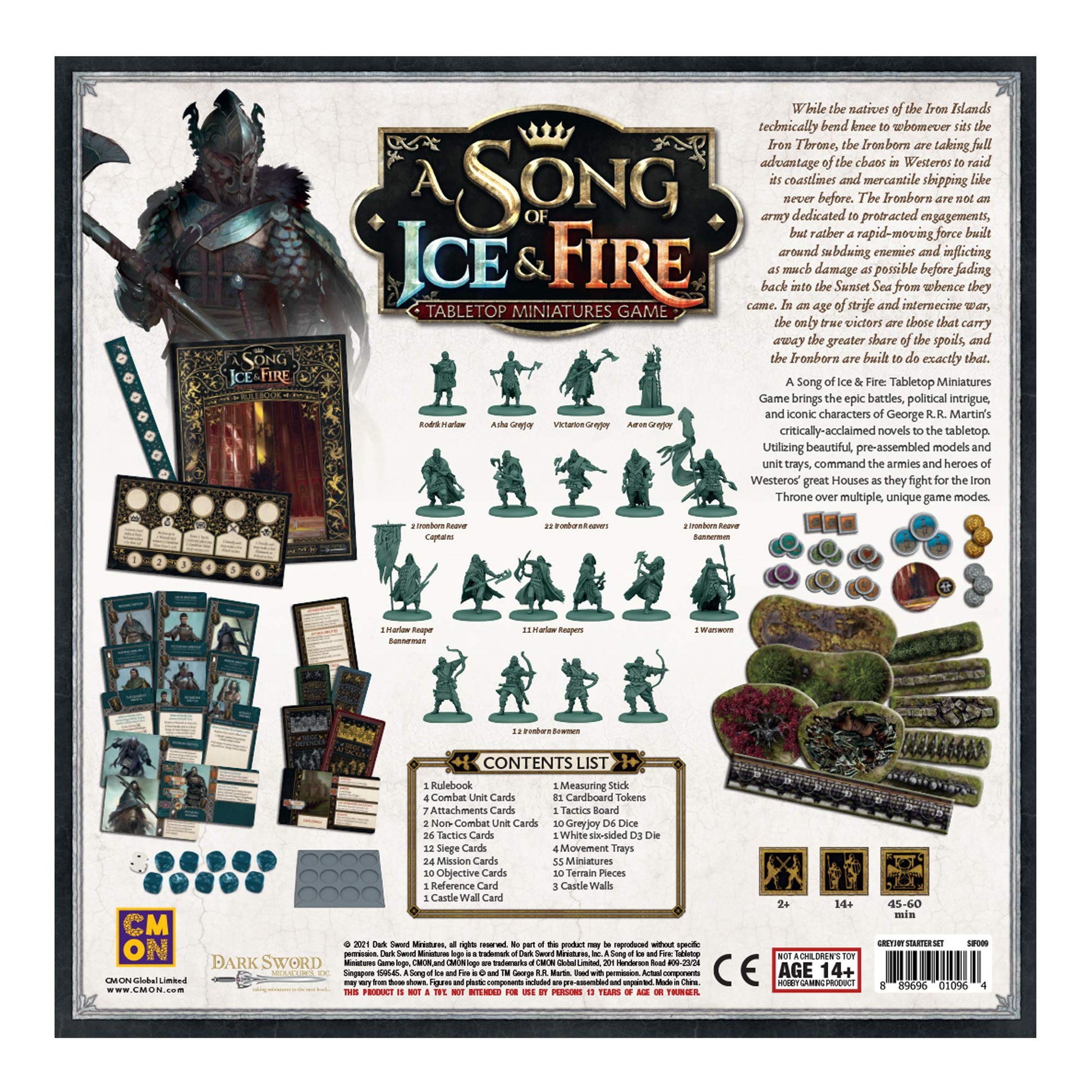 CMON A Song of Ice and Fire Tabletop Miniatures Game House Greyjoy Starter Set - Rulers of The Iron Islands! Strategy Game for Adults, Ages 14+, 2+
