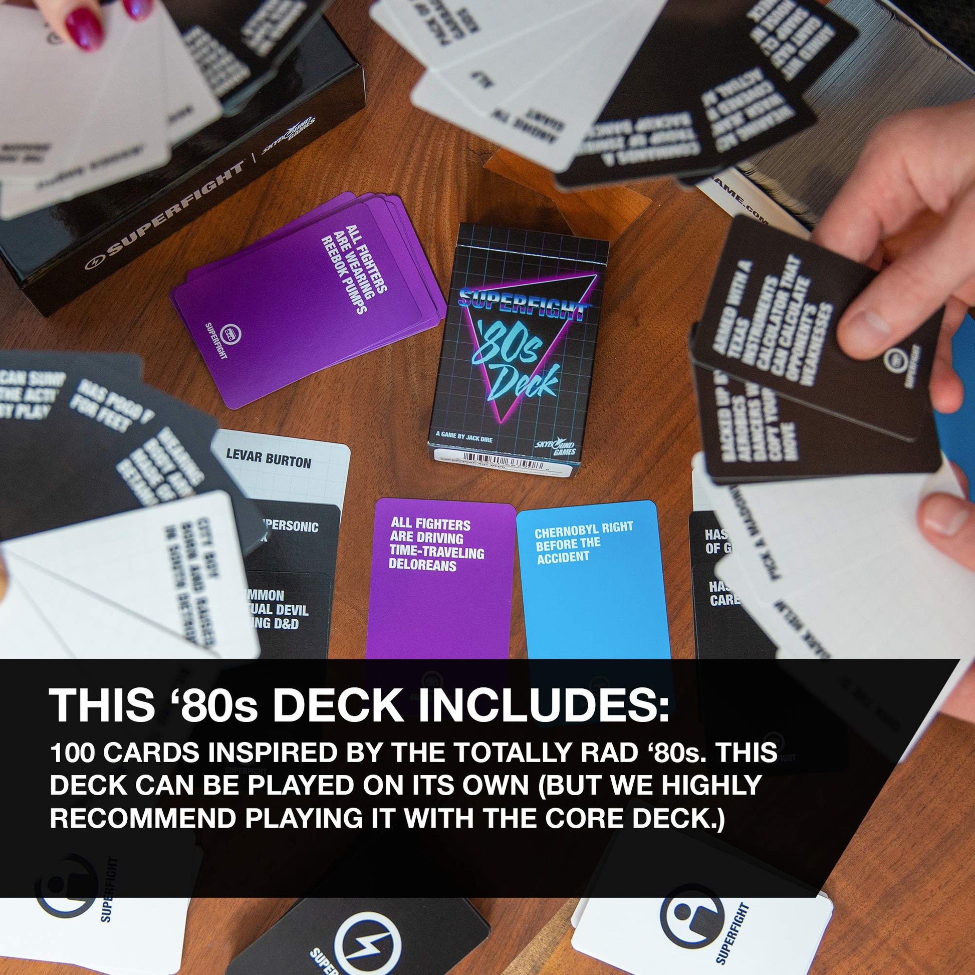 Skybound Superfight ‘80s Deck: 100 Eighties Cards for the Game of Absurd Arguments | for Kids Teens Adults, 3 Players or More Ages 8+