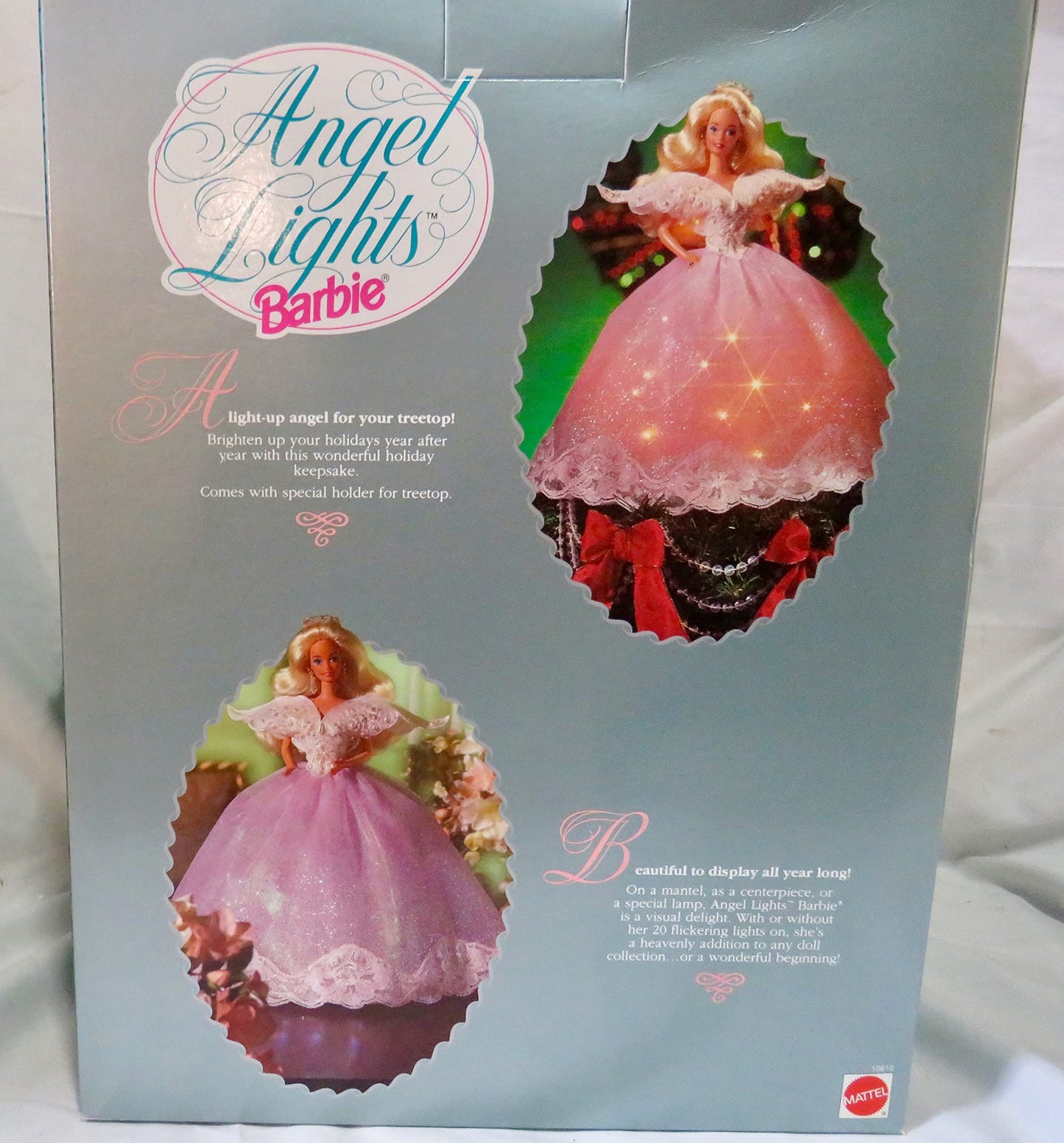 ANGEL LIGHTS BARBIE Doll TREE TOPPER - LIGHT UP ANGEL for Your TREE Top! Limited Edition (1993)