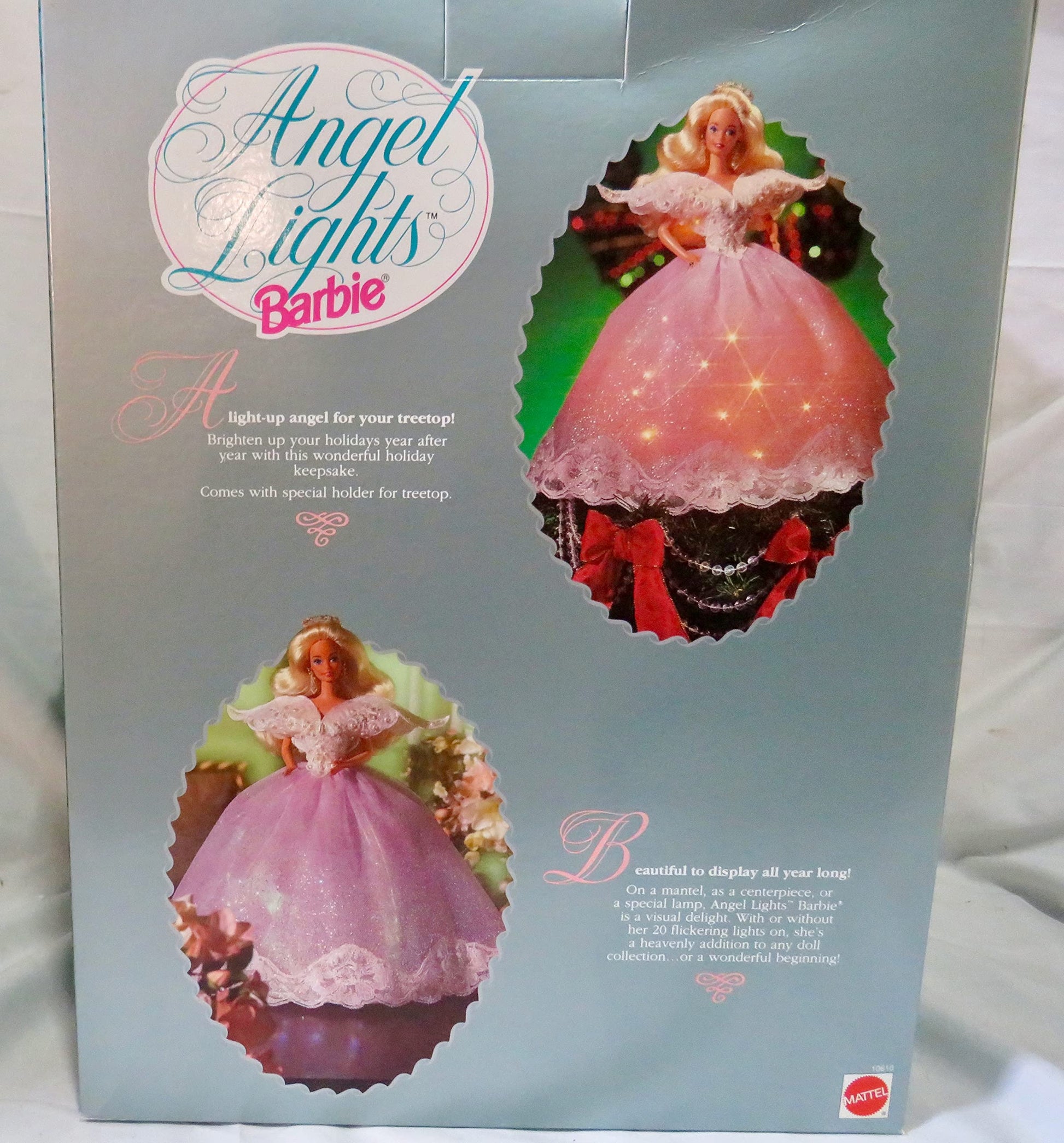 ANGEL LIGHTS BARBIE Doll TREE TOPPER - LIGHT UP ANGEL for Your TREE Top! Limited Edition (1993)