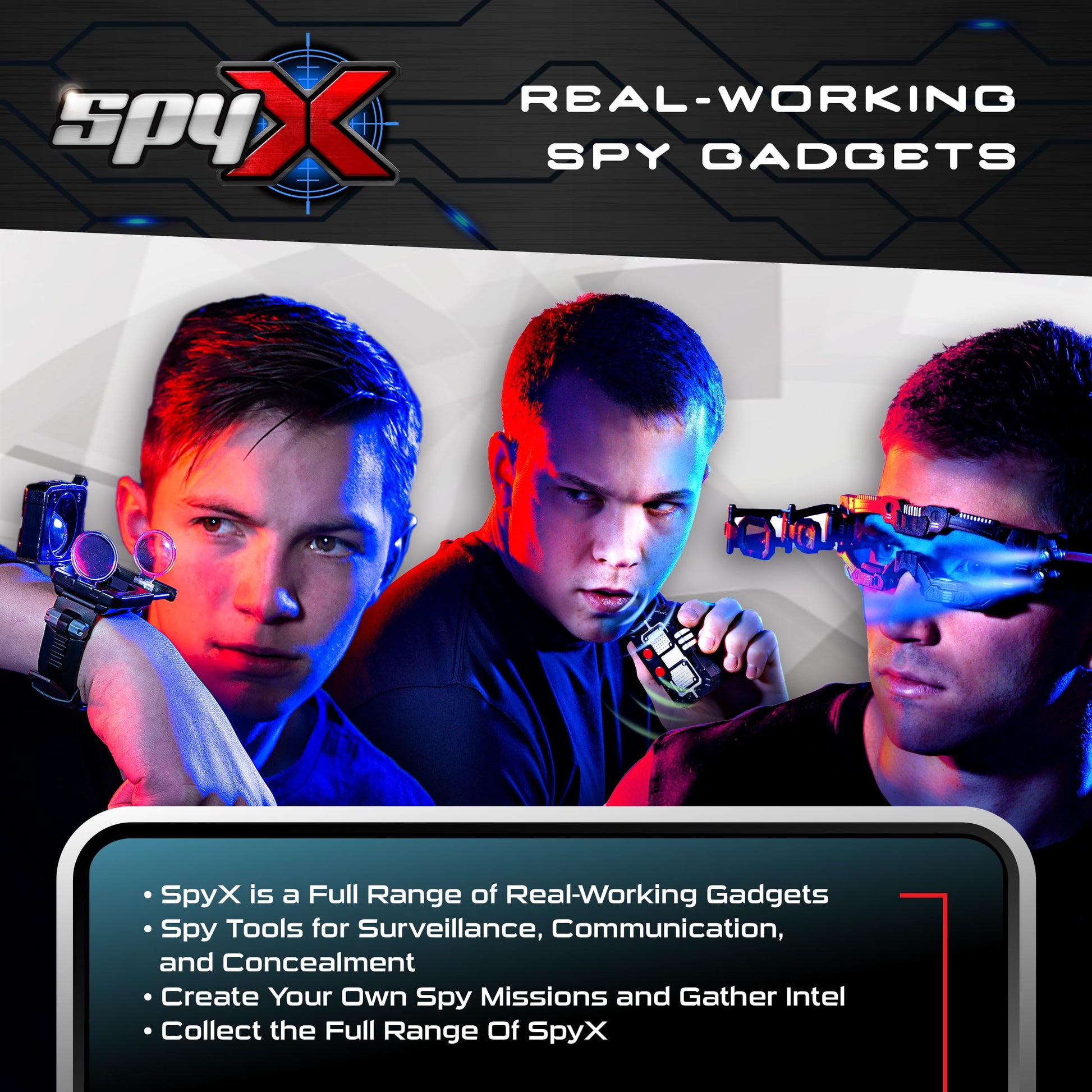 MukikiM SpyX / Spy Walkie Talkies - Made for small hands and doubles as a Spy Toy for Buddy Play. Perfect addition for your spy gear collection!