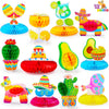 JOYIN 12 PCs Cinco De Mayo Fiesta Honeycomb Cactus Table Centerpiece, Party Decoration for Fun Fiesta Taco Party Supplies, Luau Event Photo Props