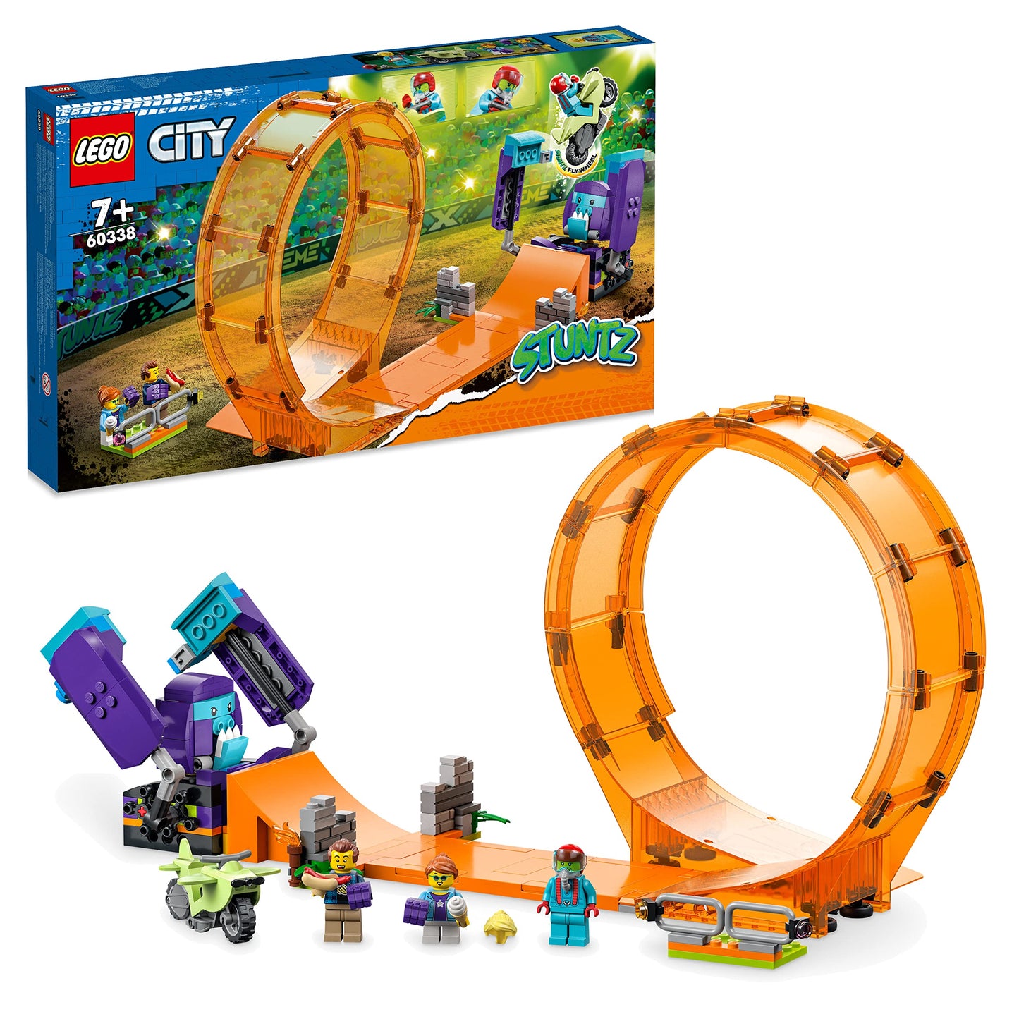 Lego City Stuntz Smashing Chimpanzee Stunt Loop 60338 Building Toy Set for Boys, Girls, and Kids Ages 7+ (226 Pieces)