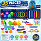 JoyX 35-Piece Glow Pool Diving Toys Set with LED Cubes, Goggles & Carry Bag