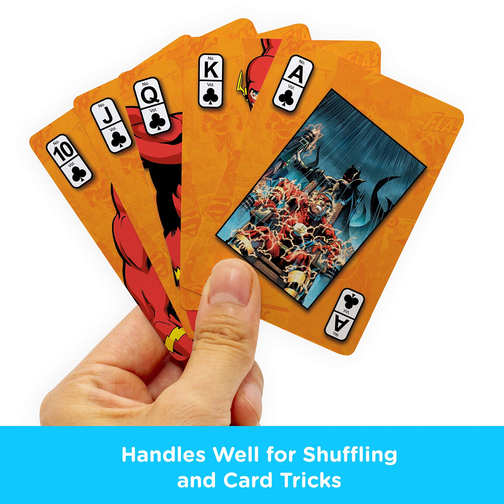 AQUARIUS DC Comics Flash Playing Cards - Flash Themed Deck of Cards for Your Favorite Card Games - Officially Licensed DC Comics Merchandise