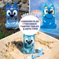 Bluey Jumbo Sand Art, Reusable Bluey Toys, Fill with Sand or Water, Includes Waterproof Bluey Doll, Kids Shovel and Funnel, Fun Sensory Toys for Kids