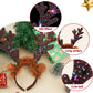 JOYIN Christmas 2PCS Light Up Cute Reindeer Headband Adult Party Favor Supplies, Xmas Accessories for Christmas Holiday Parties, Annual Holiday