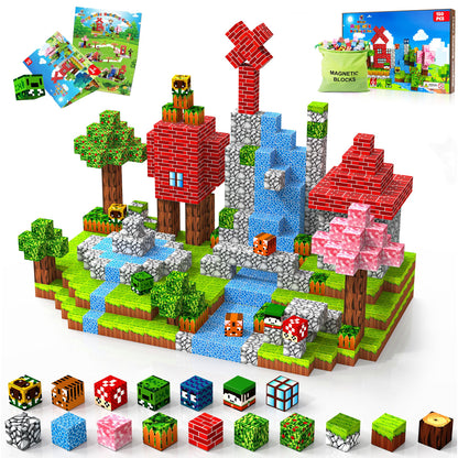 Hltyigr 150PCS Magnetic Blocks, Magnetic Building Blocks, Magnet Blocks Cubes, STEM Educational Stacking Magnet Toy for Kids Ages 3 4 5 6 7 8 9 10 11