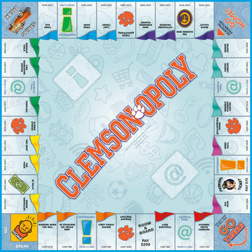 Late for the Sky Clemson University Clemsonopoly Board Game, Official Campus Edition for Fans, Students, Alumni, 2 to 6 Players Family Fun