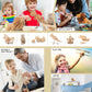Puzzled 3D Puzzle Lion Wood Craft Construction Model Kit, Unique & Educational DIY Wooden Toy Assemble Model Unfinished Crafting Hobby Safari Animal
