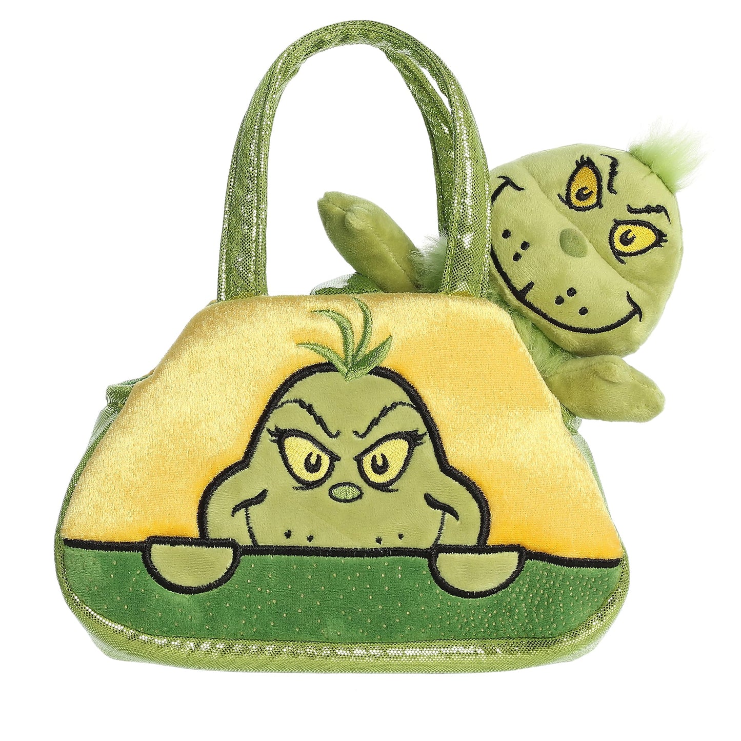 Aurora® Whimsical Dr. Seuss™ Fancy Pal™ Peek-A-Boo™ Grinch Stuffed Animal - Officially Licensed Plush for Imaginative Play - Perfect for Kids